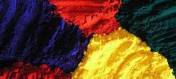 各種顏色的色粉顏料